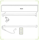 220V LED Rigid Strip Night Lamp Under Cabinets 72 LEDs 30cm 40cm 50cm 8W With Switch ON/OFF EU Plug LED Bar lights Desk Bulb