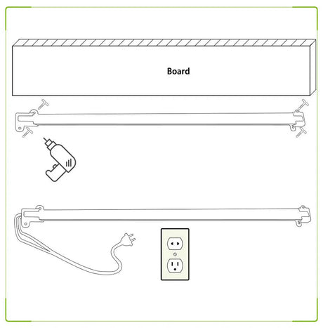 220V LED Rigid Strip Night Lamp Under Cabinets 72 LEDs 30cm 40cm 50cm 8W With Switch ON/OFF EU Plug LED Bar lights Desk Bulb