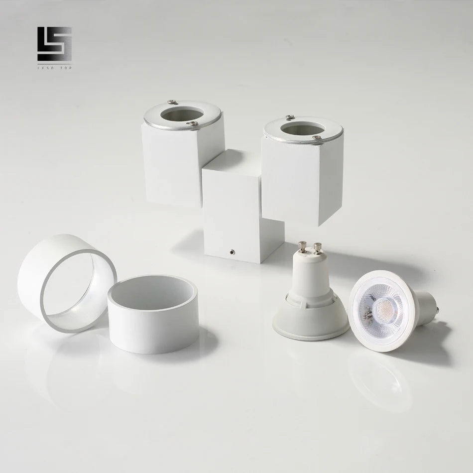 Surface Mounted Ceiling Downlight double spot LED lamps Replaceable GU10 Kitchen Living room Decor Square lamp Lighting for home