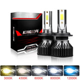 Muxall 20000LM 6000K 4500K 8000K 9005/HB3 9006/HB4 H1 H8 H7 H4 H11 H9 Led Headlight Super Bright COB CHIP Car Fog Light Bulb 12V