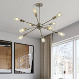 Gold Sputnik lamps Nordic Chandelier Mid century modern lighting home decors light fixtures hall dining room lights Nickel Black