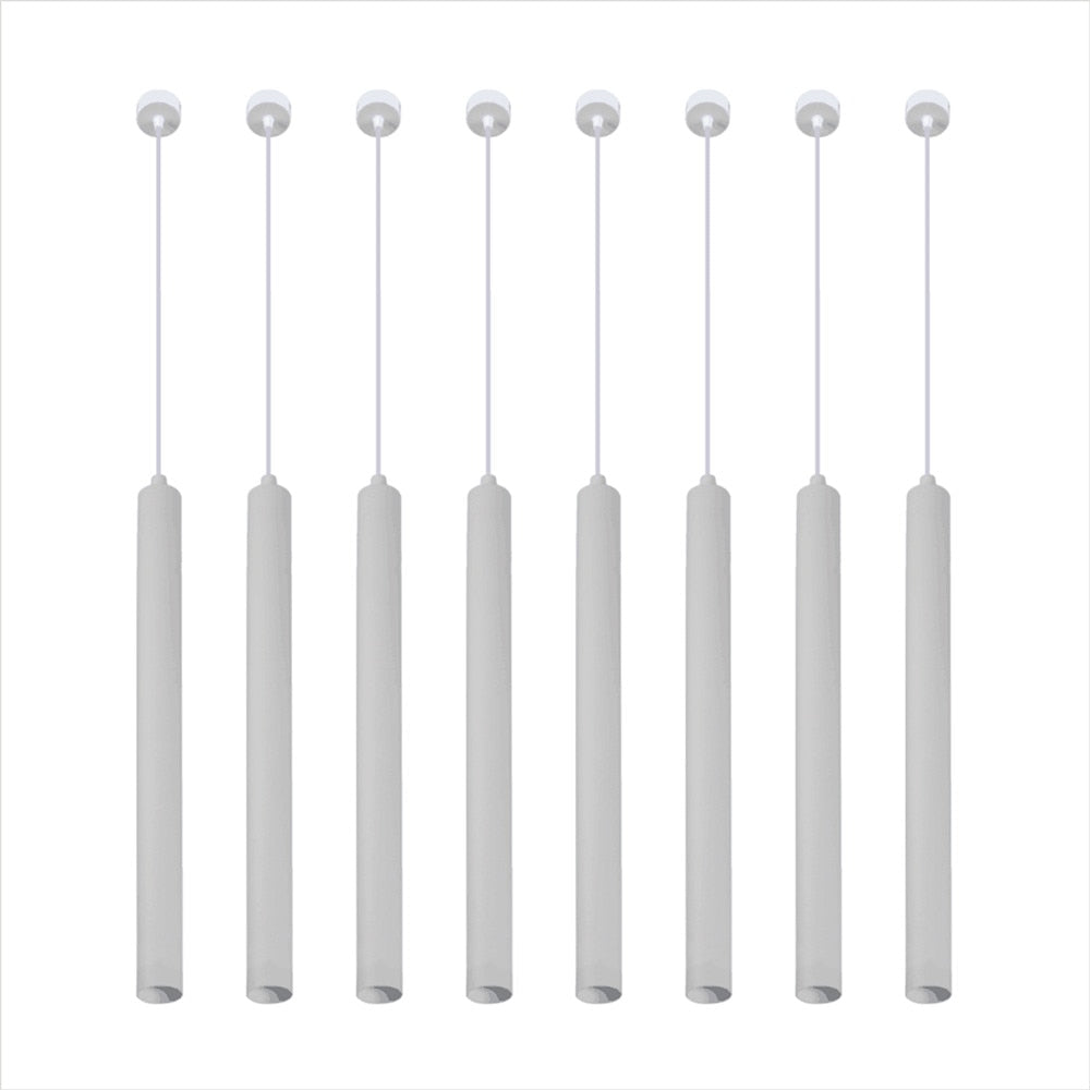 Nordic Long Tube Pendant Lights Hanging Kitchen Light White Black Golden Length Adjustable Home Dining Room Lighting Lights