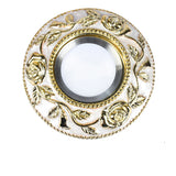 European Style Golden Rose Pattern Resin Led Embedded Downlight Living Room Restaurant Corridor Loft 5W 7W Recessed Spot Lamp