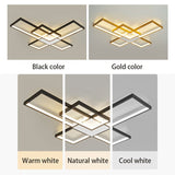 NEO Gleam Modern Led ceiling lighst Lamp for living room bedroom study room Gold/Black Color Ceiling Lamp