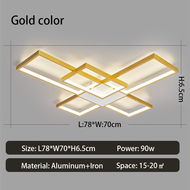NEO Gleam Modern Led ceiling lighst Lamp for living room bedroom study room Gold/Black Color Ceiling Lamp