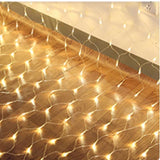 LED Net Grid String Light (1.5x1.5m / 3x2m / 6x4m) - Waterproof Mesh Fairy Lights for Garden & Christmas Decor