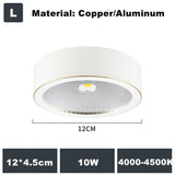 Full Copper 220V LED Ceiling Downlight Nordic Hallway Corridor Porch Surface Mounted Brass 6W 8W 10W Spot Light Fixture
