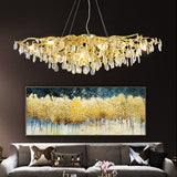 Nordic Luxury Crystal Chandelier Lighting Lustre Ceiling Chandeliers Lamp Living Room Home Decor Hanging Lamp Hotel Chandeliers