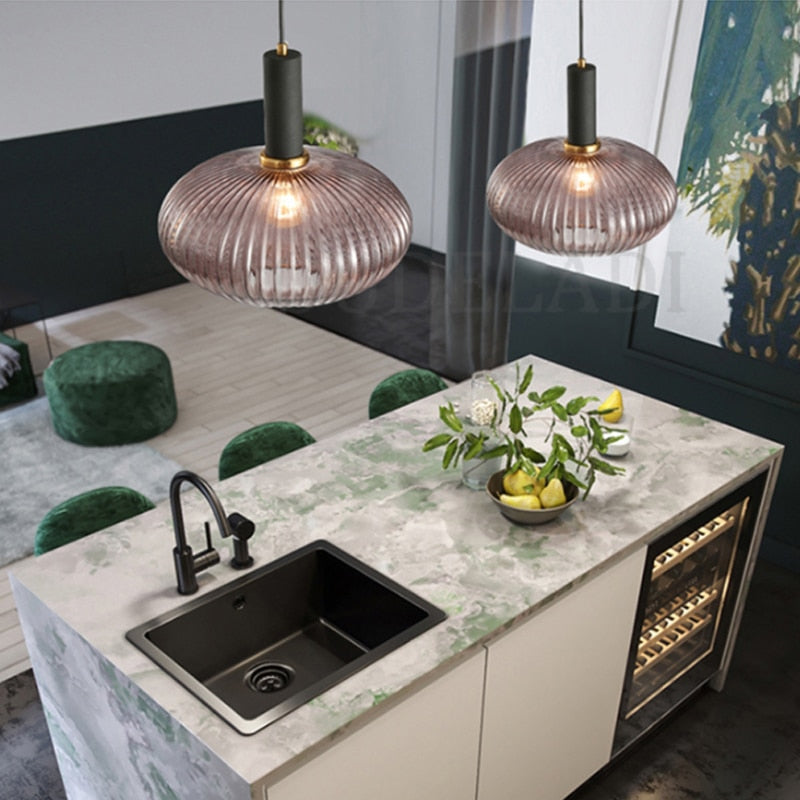 Modern Nordic Glass Pendant Lights Fixtures For Dining Room Bar Restaurant Deco Hanging Lamp Bedside Suspension Lighting