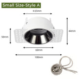 Frameless Recessed LED Ceiling Downlight Adjustable Mount Frame Socket GU10/MR16/MR11 Bulb Holder Spot Lighting Fitting Fixture