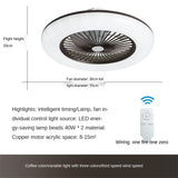 Smart Ceiling Fan Lamp With LED Light and Remote Control Chandelier Electric Roof Fans lighting Living Room 220 v Bedroom Home