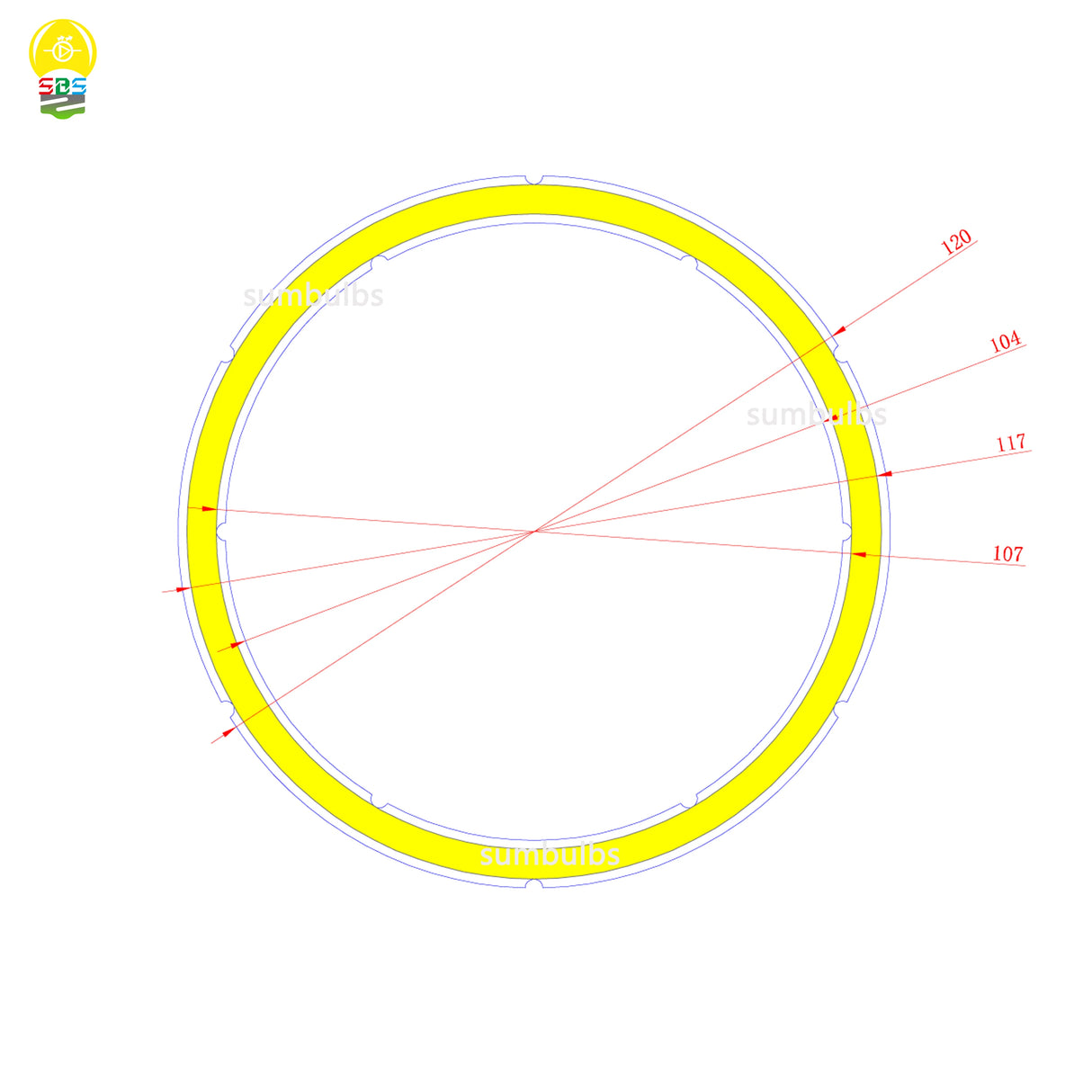 120mm Ring COB LED Light Source (12V, 12W) - Dimmable Annular Module with Dimmer Remote