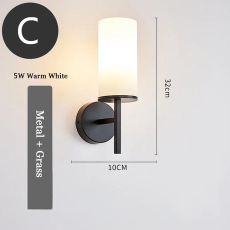 American Classic Fabric Wall Lamp Nordic Retro Led Bedside Light Indoor Bedroom living room sofa Corridor Stairs Decors Sconce