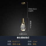 New Crystal Led Pendant lights Nordic luxury brass Dining Room Bar Kitchen suspension Luminaire bedroom bedside Hanging lamp