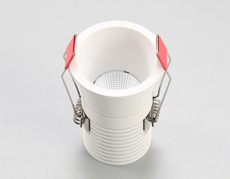 Mini LED Downlight COB 7W 5W 3W Dimmable 110V 220V Recessed Spotlight 24° White and Black Ceiling Lamp For Wine Cabinet Light