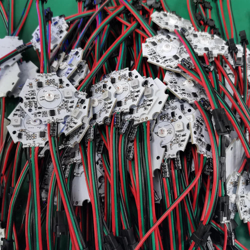 WS2811 High Power Addressable RGB LED Pixel Module (3W/9W/20W/30W) - DC12V–24V Full-Color Flood Light Driver