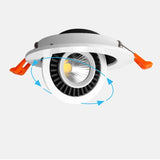 360° Rotating LED Recessed Spotlight - Dimmable Ceiling Downlight (5W-10W)