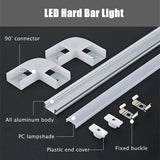 50cm Aluminium Channel for Led Strip U Style V Shape Aluminum Profile with Diffuser Milky PC Cover,LED Bar Strips Light Holder