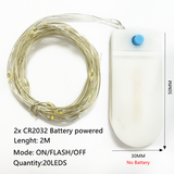 Led Strings Garland Fairy Lights Copper Wire 1M 2M 5M10M Battery Lighting Garland for Christmas Bedroom Wedding Party Decoration