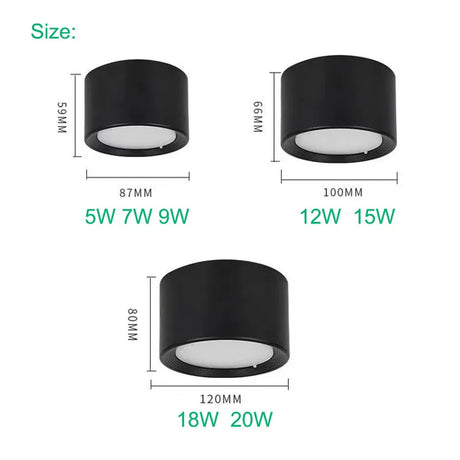 Nordic modern surface mounted downlight LED ceiling light spotlight three light color conversion LED downlight indoor lighting