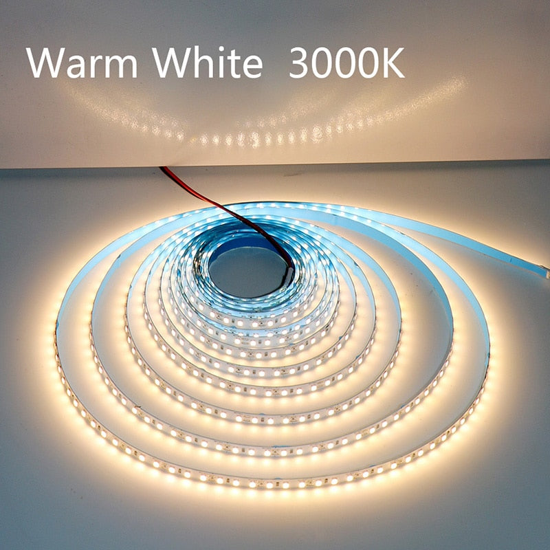 LED Strip 2835 DC12V 24V 120LEDs/m Home Lamp Strip Red Ice Blue Green Yellow Pink Flexible And Cuttable Soft Lamp Bar
