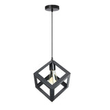 Nordic Style 3 in 1 Pendant Lights Creative Geometric Lamp Shade Cube E27 Base Metal Hanging Light Square Ceiling Lighting Decors