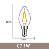 Vintage LED Filament Bulbs C7 C35 T20 G40 - 4W 6W Dimmable E14 E12 Decorative Ampoule