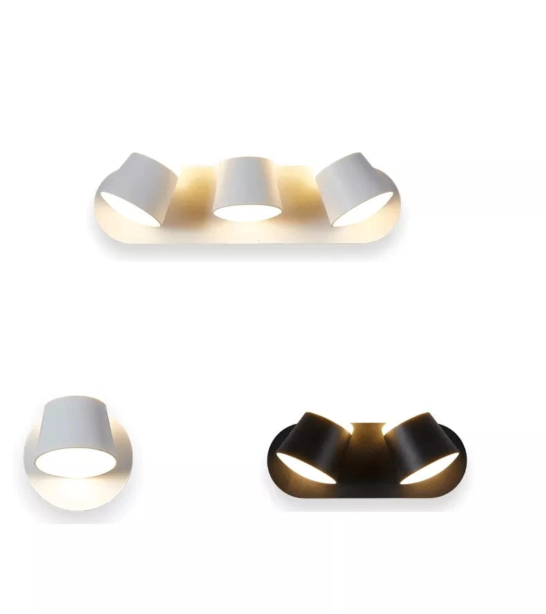 Nordic Rotatable LED Wall Sconce Lamp - Modern Minimalist Wall Light for Bedroom Bedside Reading, Bathroom, Aisle & Hotel Decor