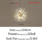 Modern Dandelion LED Lighting Pendant Lights Living Room Dining Room Bedroom pendant Lights Starry Fireball Lighting Fixtures