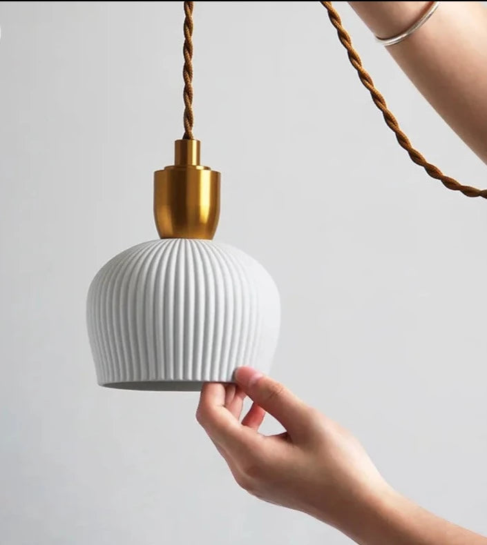 Nordic Modern Ceramic Pendant Lights Fixtures Bedroom Living Room Light Hang lamp Vintage Hanging Lamp Luminaire Lighting