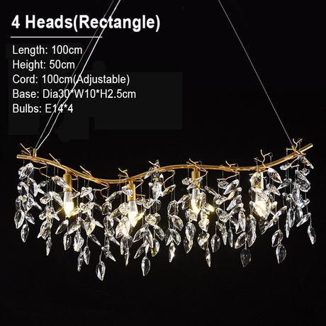 Nordic Gold Crystal Chandelier Lighting Modern Large Luster LED Ceiling Chandelier Loft Art Hanging Lamp for Living Room Lusters