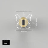 Nordic Butterfly Wall Lamp Light Luxury Creative Master Bedroom Bedside For Net Red Modern Minimalist Living Room Tv Background