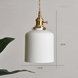 IWHD  Nordic White Ceramic LED Pendant Lights Fixtures Knob Switch For Bedroom Dinning Living Room Modern Copper Hanging Lamp