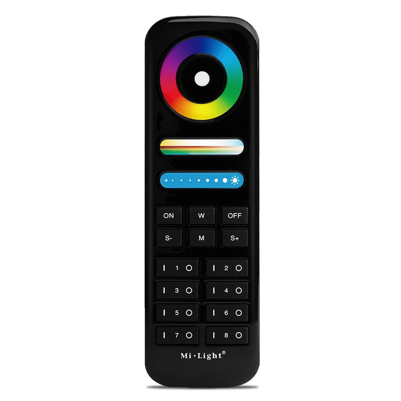 2.4G wireless 8 Zone RF Remote ; B8 Touch Panel Wall-mounted Remote; LS2 5 in 1 led controller for RGB+CCT Led