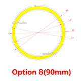 COB LED Angel Eyes Ring Light Chip (12V DC, 20mm–120mm) - Aluminum Board Light Source