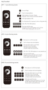 LED Dimmer 12v 24v 36v 2.4G RF Wireless Touch Remote Dimmer Switch RT1 RT6 RT8 V1 Single Color LED Strip Light Controller