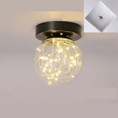 Modern Corridor Ceiling Light Nordic Personality Creative Round Glass Ball Ceiling Lamp For Home Kids Room Decorations Lighting