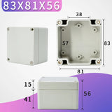 Outdoor Waterproof Plastic Junction Box (Black & White) - IP-Rated Plastic Enclosure & Electronics Project Instrument Shell Case