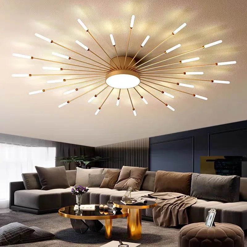 2025 New fireworks led Chandelier For Living Room Bedroom Home chandelier Modern Led Ceiling Chandelier Lamp Lighting chandelier