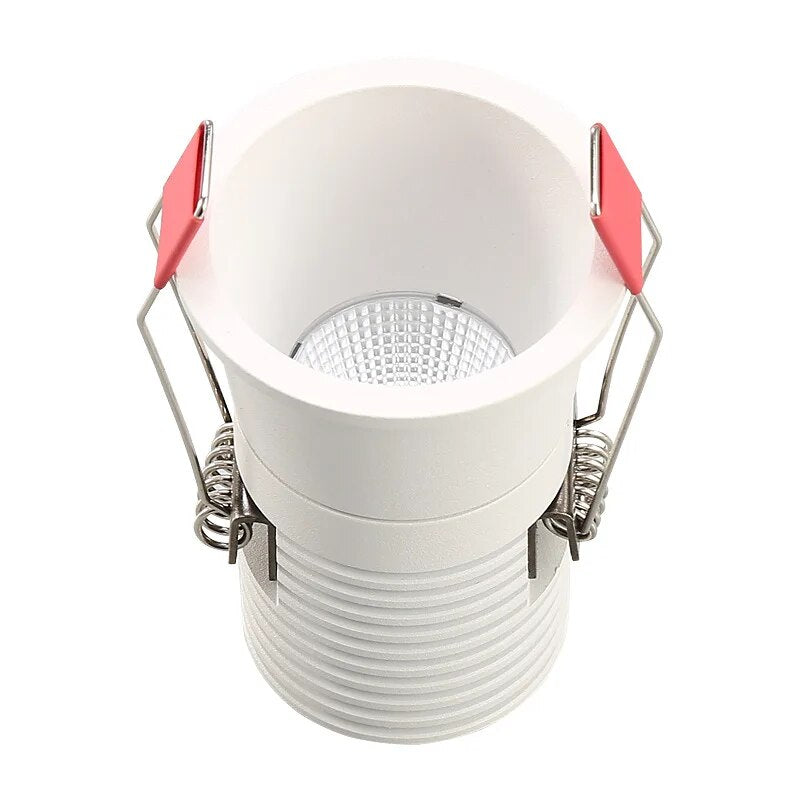 Mini LED Downlight COB 7W 5W 3W Dimmable 110V 220V Recessed Spotlight 24° White and Black Ceiling Lamp For Wine Cabinet Light