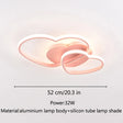 Light For Home Led Light For Bedroom Women Princess Heart Shape Ceiling Lights Lamp Dimmable For Wedding Girls Room Bedroom
