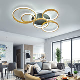 Smart Home Alexa Modern Led Ceiling Lights for Living Room Bedroom Study Room Indoor 90-260V Leiling Lamp Fixtures Black Gold