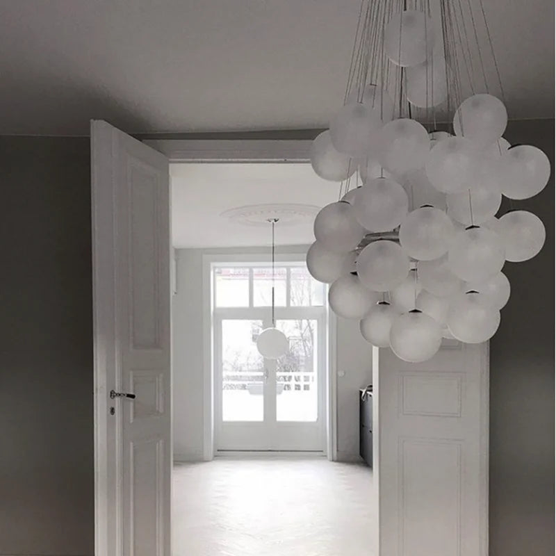 Nordic Stochastic Chandelier designer glass bubble chandelier living room bedroom bar restaurant aisle kitchen island lighting