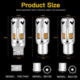 1pcs NO Hyper Flash 1156 BA15S P21W BAU15S PY21W T20 7440 Led Bulb Turn Signal Light Lamps Amber Orange Canbus Error Free Leds