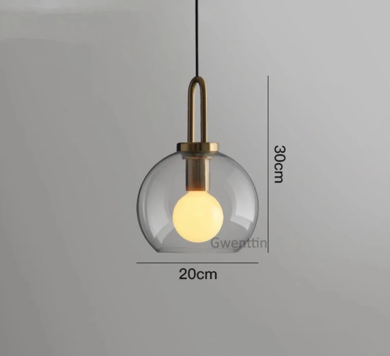 Modern Glass Ball Pendant Lights Led Nordic Luxury Hanging Lamp for Living Room Bedroom Kitchen Lighting Fixtures Home Art Decors