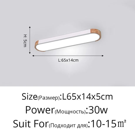 Modern Ceiling Lights Simplicity Creative Cottage Strip White Gray Green Wood Decoration Kitchen Aisle Corridor Indoor Lighting