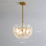 Modern Chandelier Round Ceiling Frosted Glass Copper Hanging Lamp luxury Pendant Lights For Living Bedroom Dining Room