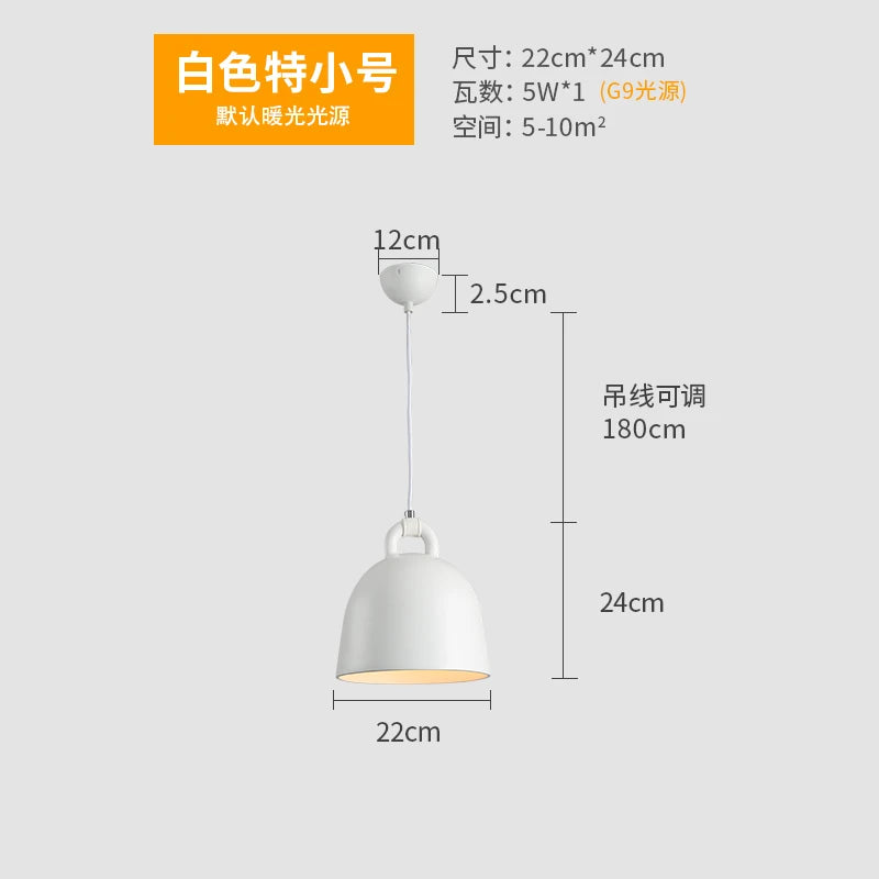 Denmark Bell Shape Pendant Light Modern dining room Hanging lamp Resin Fixtures Living Room Loft Industrial Home Decor&#39;s Luminaire