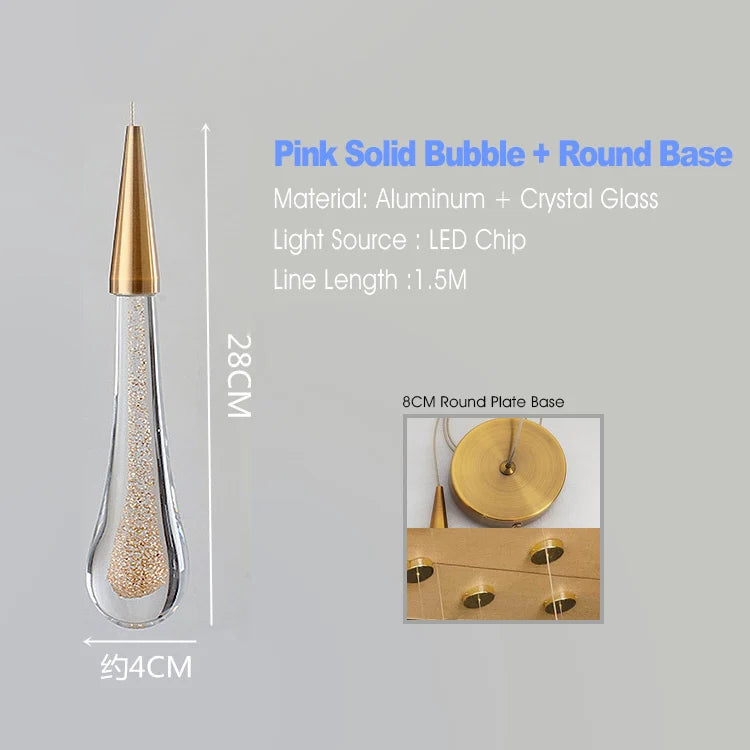 Modern LED Pendant Lights Living Room Villa Indoor Crystal Lamp Ceiling Chandelier Home Decor Lighting