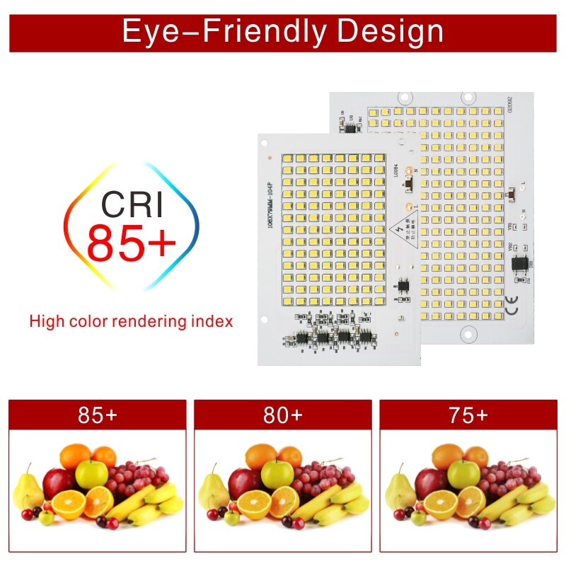 SMD 2835 LED Chip 100W 50W 30W 20W 10W Flood Light Beads AC 220V-240V Led Floodlight Lamp DIY For Outdoor Lighting Spotlight